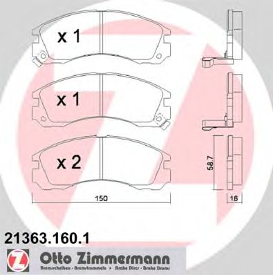 Тормозные колодки ZIMMERMANN 21363.160.1