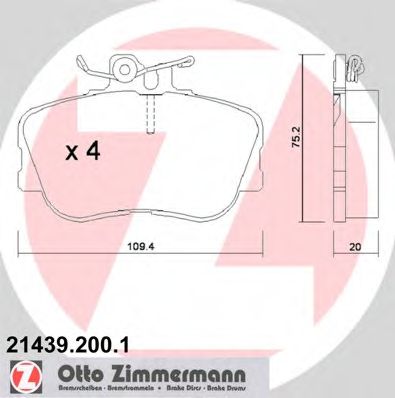 Тормозные колодки ZIMMERMANN 21439.200.1