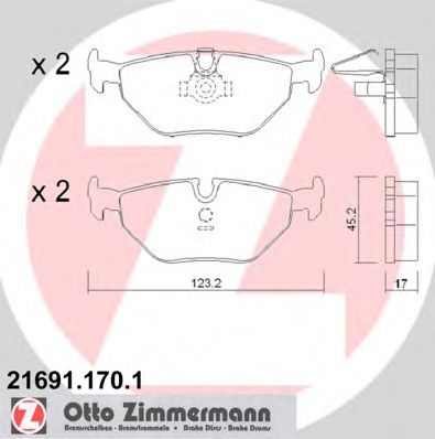 Тормозные колодки ZIMMERMANN 21691.170.1