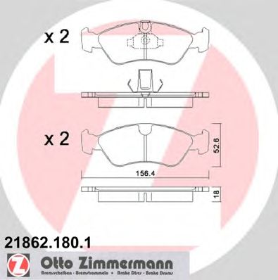 Тормозные колодки ZIMMERMANN 21862.180.1