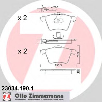 Тормозные колодки ZIMMERMANN 23034.190.1