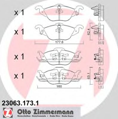 Тормозные колодки ZIMMERMANN 23063.173.1