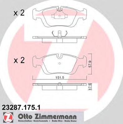 Тормозные колодки ZIMMERMANN 23287.175.1