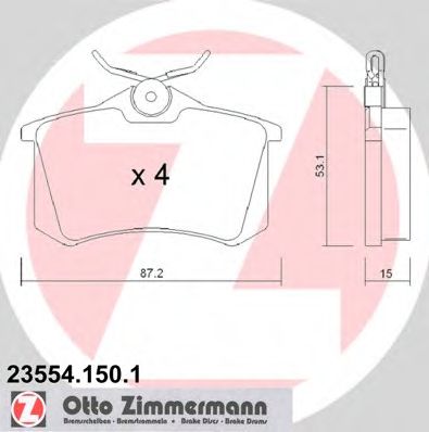 Тормозные колодки ZIMMERMANN 23554.150.1