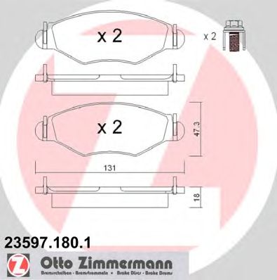 Тормозные колодки ZIMMERMANN 23597.180.1