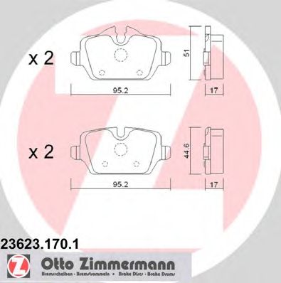 Тормозные колодки ZIMMERMANN 23623.170.1