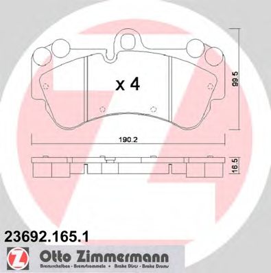 Тормозные колодки ZIMMERMANN 23692.165.1