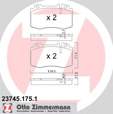 Тормозные колодки ZIMMERMANN 23745.175.1