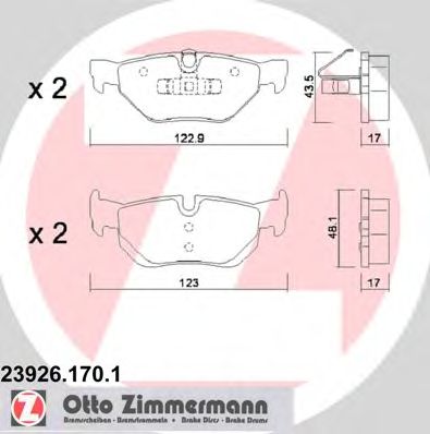 Тормозные колодки ZIMMERMANN 23926.170.1