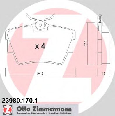Тормозные колодки ZIMMERMANN 23980.170.1