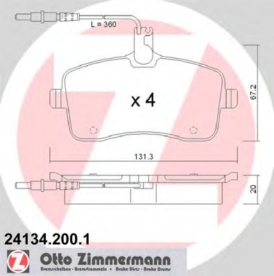 Тормозные колодки ZIMMERMANN 24134.200.1