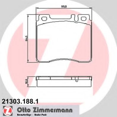 Тормозные колодки ZIMMERMANN 21303.188.1