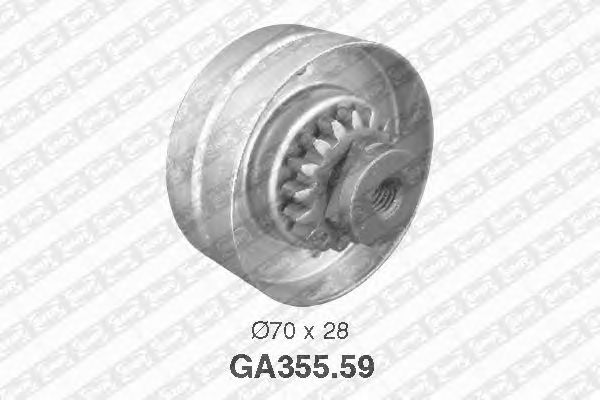 Натяжной ролик поликлинового ремня SNR GA355.59
