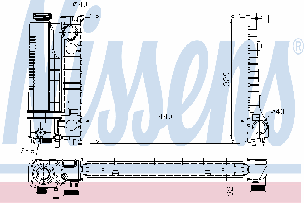 Радиатор охлаждения NISSENS 60735A