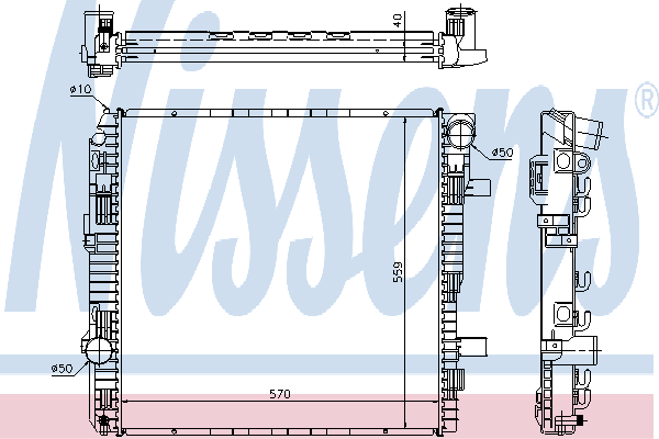 Радиатор охлаждения NISSENS 62794A