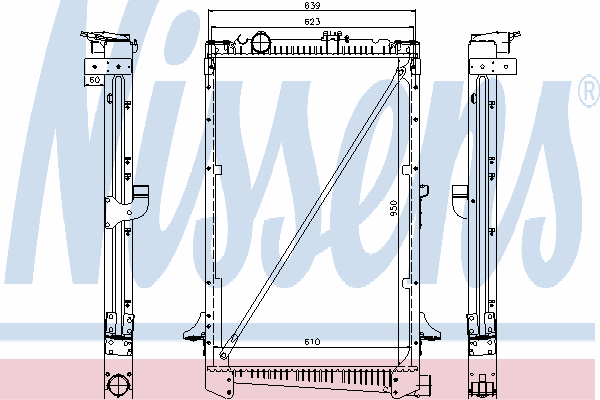 Радиатор охлаждения NISSENS 61442A