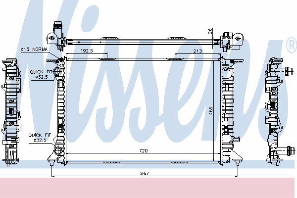 Радиатор охлаждения NISSENS 60323