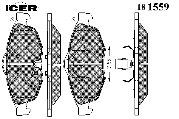 Тормозные колодки ICER 181559