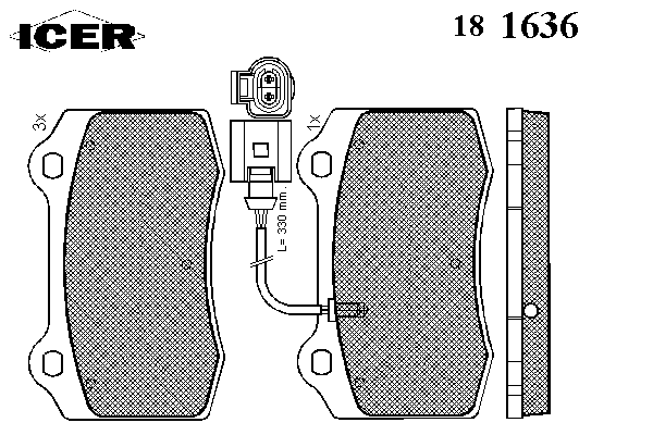 Тормозные колодки ICER 181636