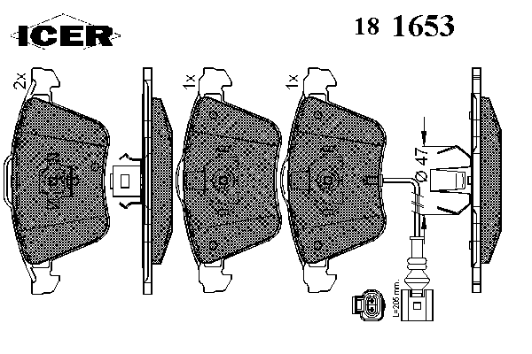 Тормозные колодки ICER 181653