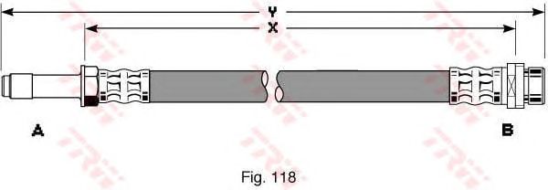 Тормозной шланг TRW PHB258
