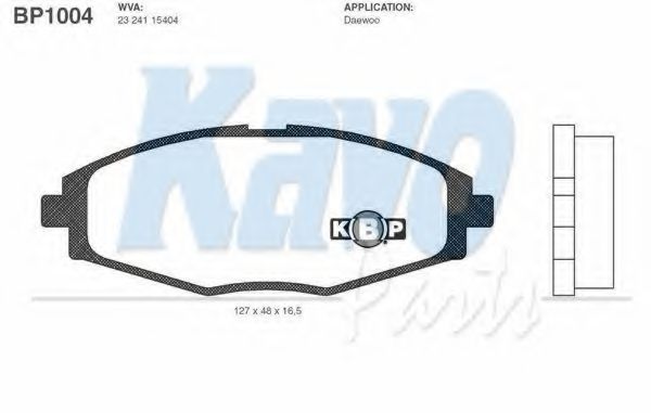 Тормозные колодки KAVO PARTS BP-1004