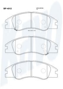 Тормозные колодки KAVO PARTS BP-4012