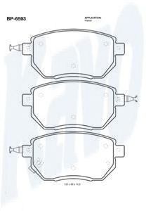 Тормозные колодки KAVO PARTS BP-6593