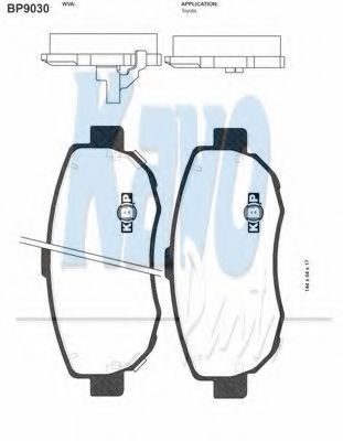 Тормозные колодки KAVO PARTS BP-9030
