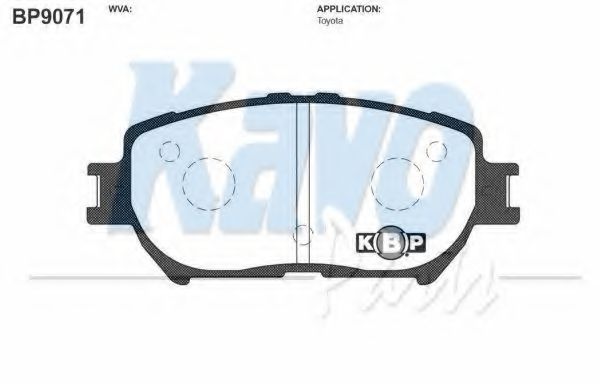 Тормозные колодки KAVO PARTS BP-9071