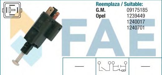 Выключатель фонаря сигнала торможения FAE 24516