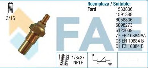 Датчик температуры охлаждающей жидкости FAE 32080