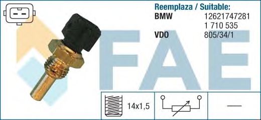 Датчик температуры охлаждающей жидкости FAE 32560