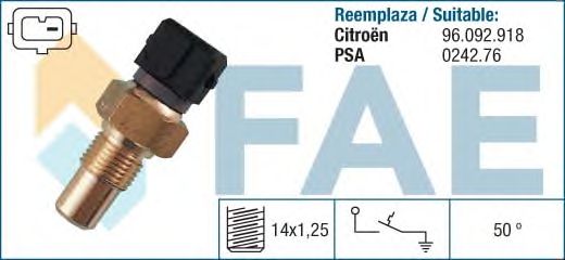 Датчик температуры охлаждающей жидкости FAE 35550