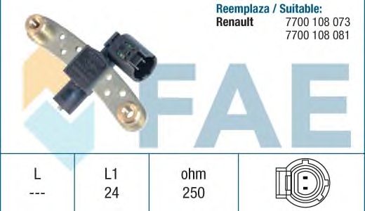 Датчик положения коленвала, распредвала FAE 79027