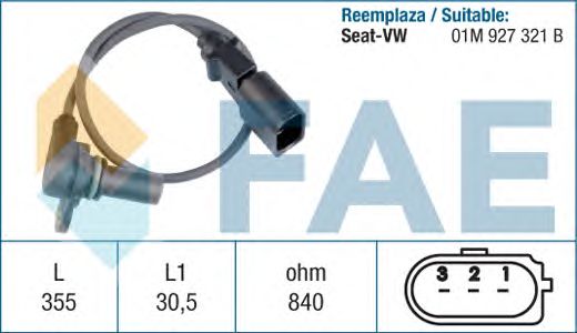 Датчик частоты вращения, управление двигателем FAE 79062