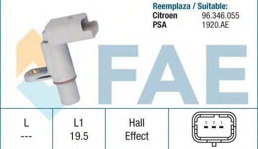 Датчик частоты вращения, управление двигателем FAE 79149