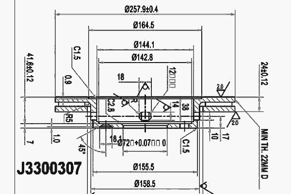 Тормозной диск NIPPARTS J3300307
