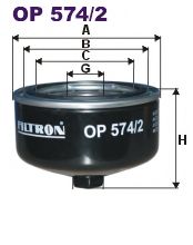 Масляний фільтр FILTRON OP574/2