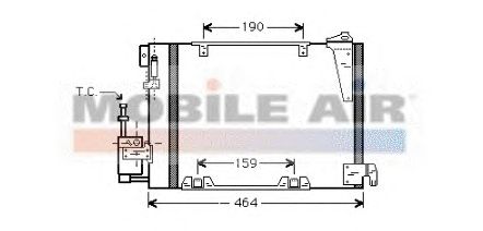 Радиатор кондиционера VAN WEZEL 37005250