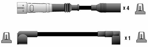 Комплект высоковольтных проводов CHAMPION LS-205/190