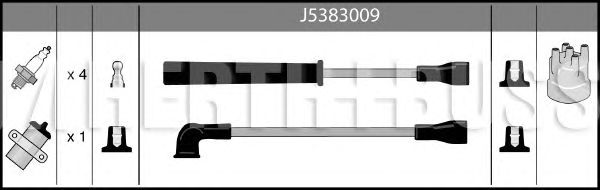 Комплект високовольтних проводів HERTH+BUSS JAKOPARTS J5383009