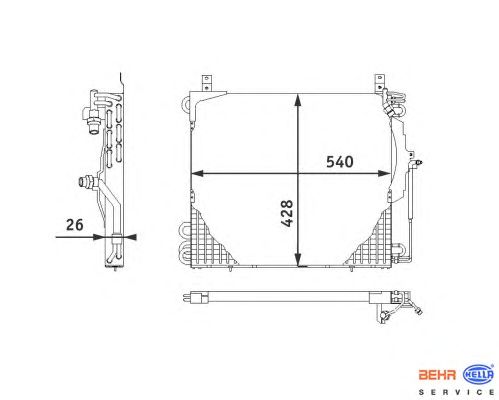 Радіатор кондиціонера HELLA 8FC 351 301-481