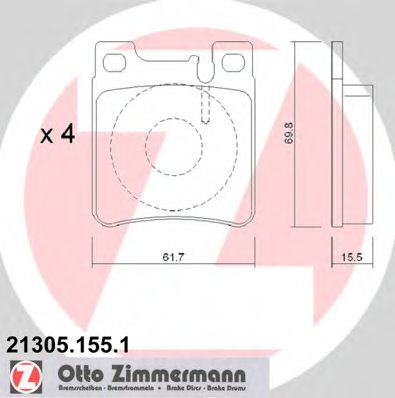 Тормозные колодки ZIMMERMANN 21305.155.1