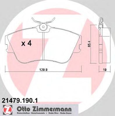 Тормозные колодки ZIMMERMANN 21479.190.1