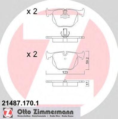 Тормозные колодки ZIMMERMANN 21487.170.1