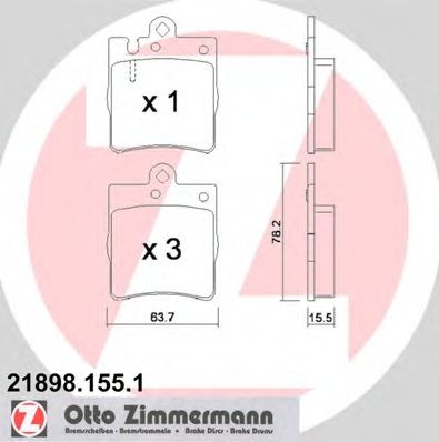 Тормозные колодки ZIMMERMANN 21898.155.1