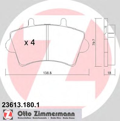 Тормозные колодки ZIMMERMANN 23613.180.1