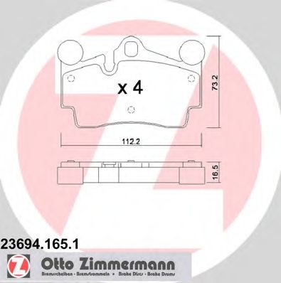 Тормозные колодки ZIMMERMANN 23694.165.1