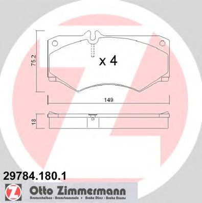 Тормозные колодки ZIMMERMANN 29784.180.1